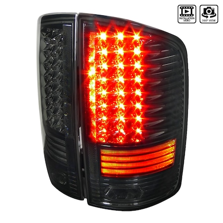 Spec-D Tuning 02-06 Dodge Ram Smoke LED Tail Lights LT-RAM02GLED-V2-RS